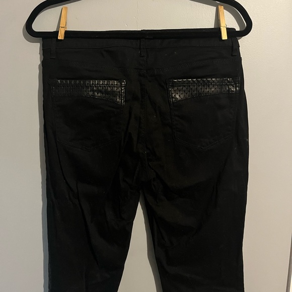 Kardashian Kollection Kim curvy skinny black jeans size 12 faux leather kovet - Picture 7 of 7